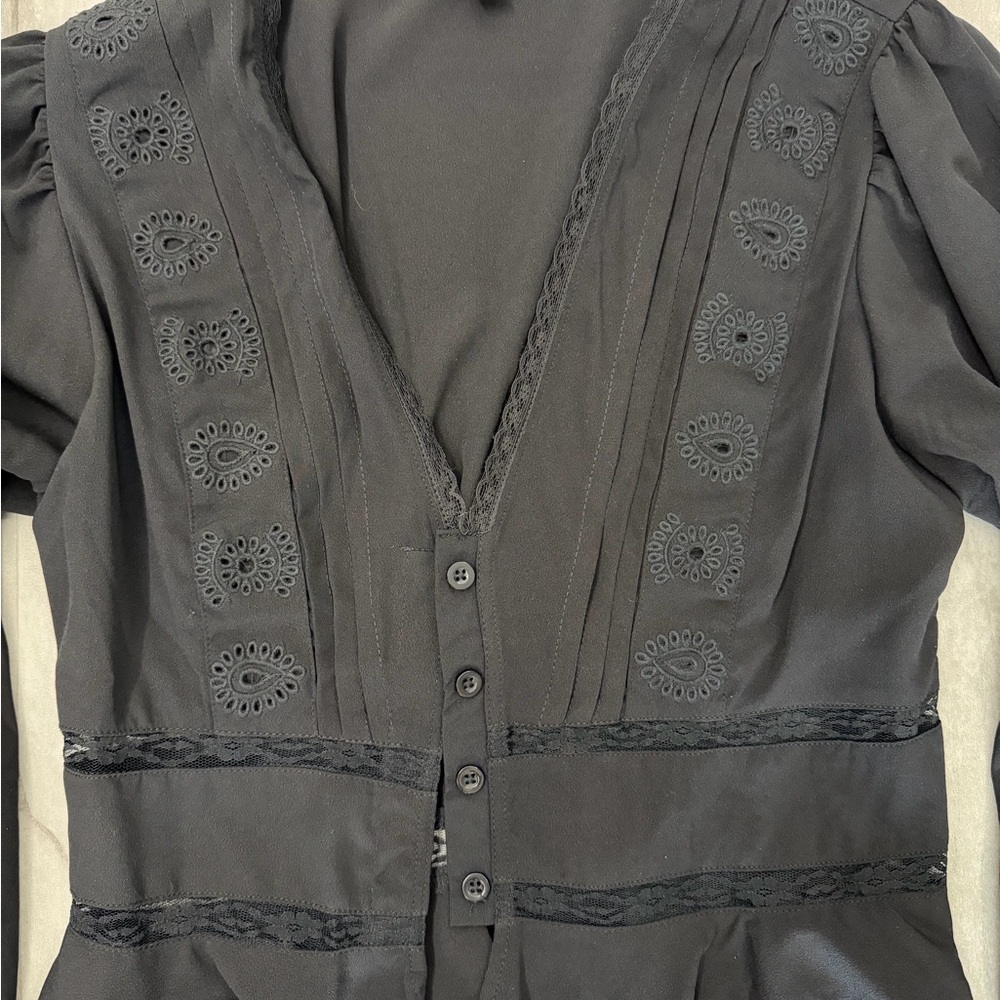 Black Button Top - Picture 3 of 3